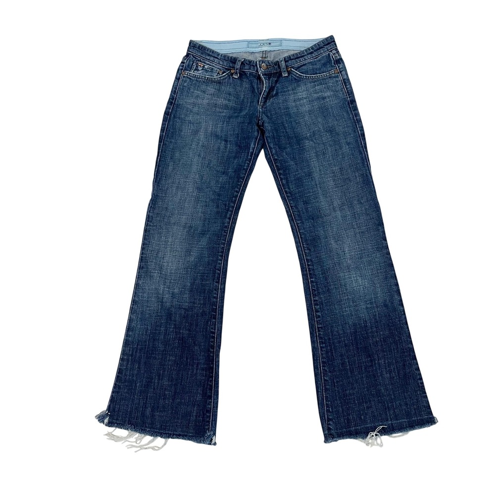 Joes Jeans The Provocateur Bootcut Jeans Blue Denim Low Rise Size 27 Distressed